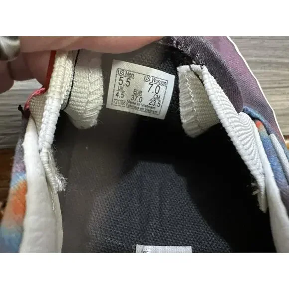 Vans Dark Aura Unisex Mens 5.5 Womens 7 Multi Color Skate Shoes Slip On - Picture 7 of 8